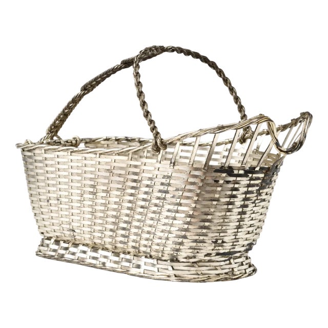 Silver-Plated Wine Basket from Christofle, 1970s For Sale