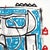 2020s Robot Rodeo Ghost - Original Whimsical Figurative Acrylic Pop Art Painting on Poster Board by Gary John For Sale - Image 5 of 6