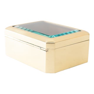 Art Deco Jewelry Box with Cut Glass Vienna, Austria, 1920s For Sale
