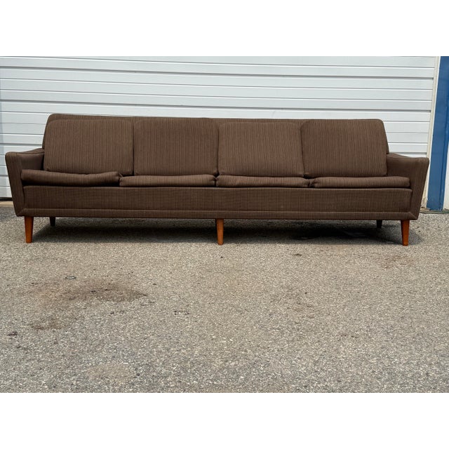Folke Ohlsson Mid-Century Danish Modern Four Seat Sofa by Folke Ohlsson for Dux For Sale - Image 4 of 12