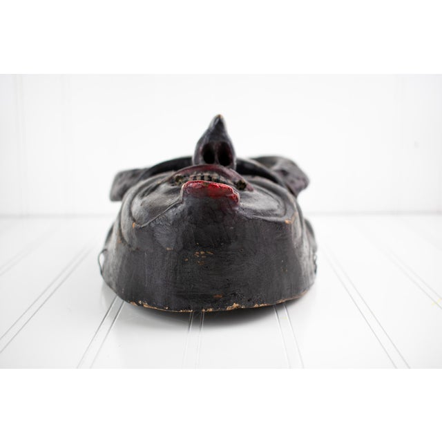 Mid 20th Century Hand Carved Devil / Demon Mask With Horns For Sale - Image 12 of 18