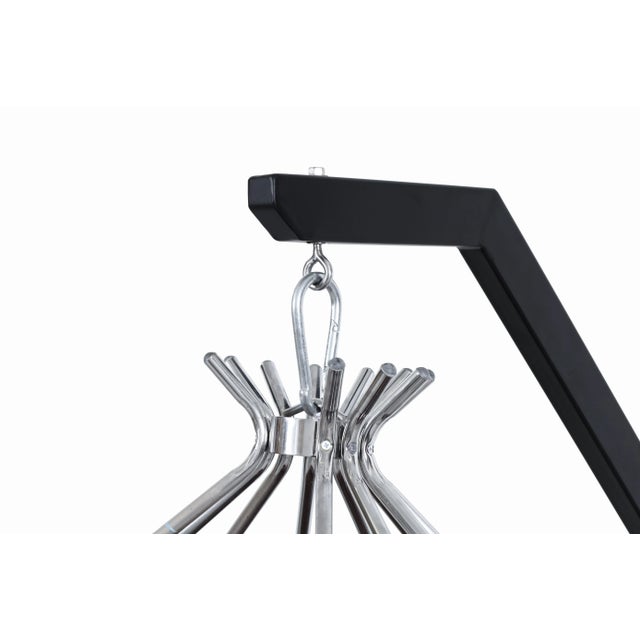 Mid-Century Modern Swedish Leather "Perrot Cage" Swing Chair by Ib Arberg For Sale - Image 11 of 11