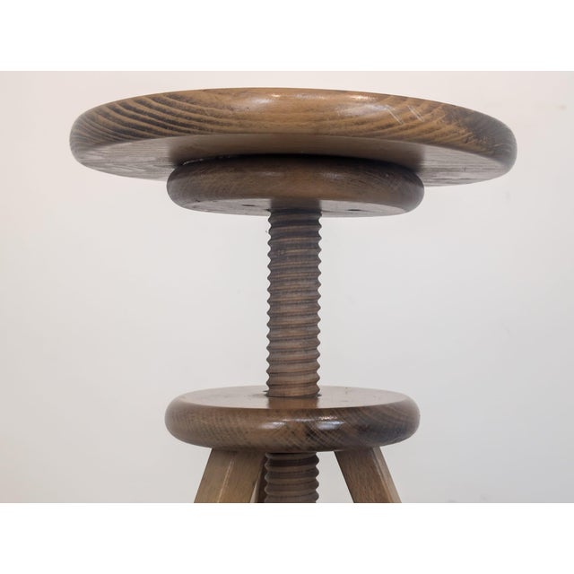 Swivel Piano Stool in Beech Wood For Sale - Image 4 of 7