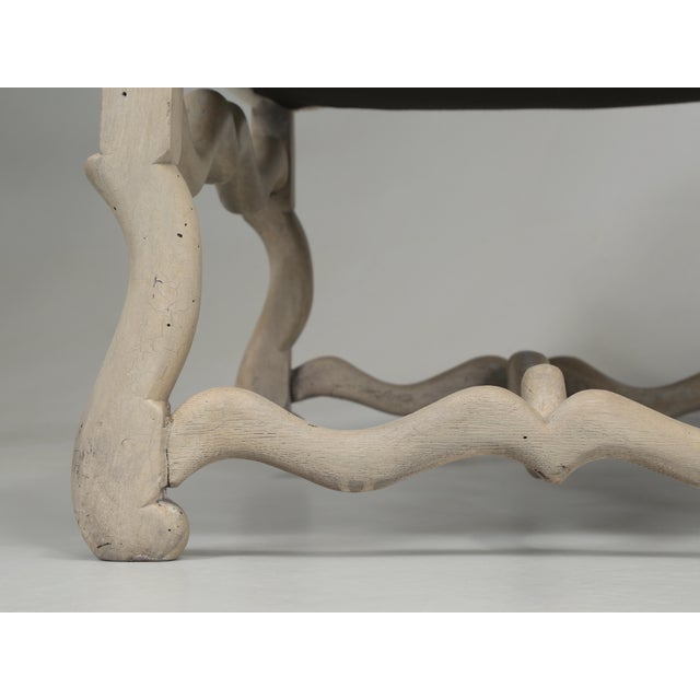 Antique French Shearling Upholstered Armchair, Restored For Sale - Image 10 of 12