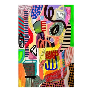 Contemporary Abstract Acrylic & Gouache on Canvas Painting "Barotrópico Ii" by Daniela Marin
