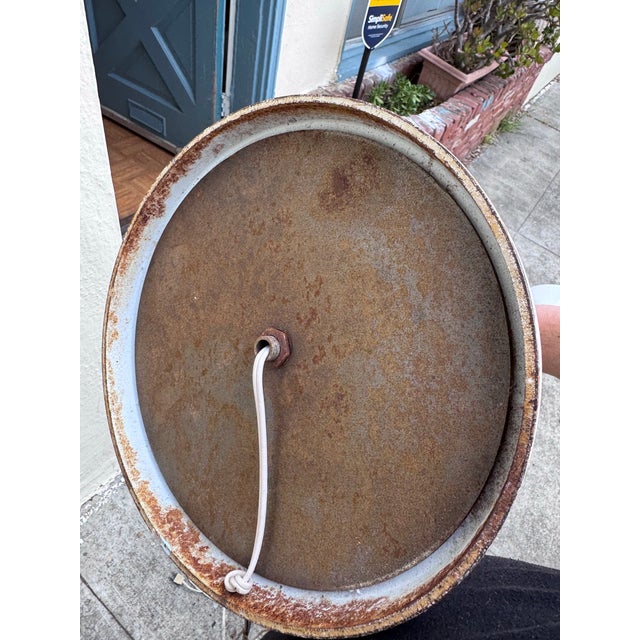 1970s Mid-Century Modern White Trumpet Torchiere Floor Lamp For Sale - Image 11 of 11