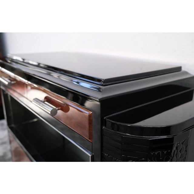 Art Deco Buffet with Mirrored Shelf Compartment, 1930s For Sale - Image 6 of 17