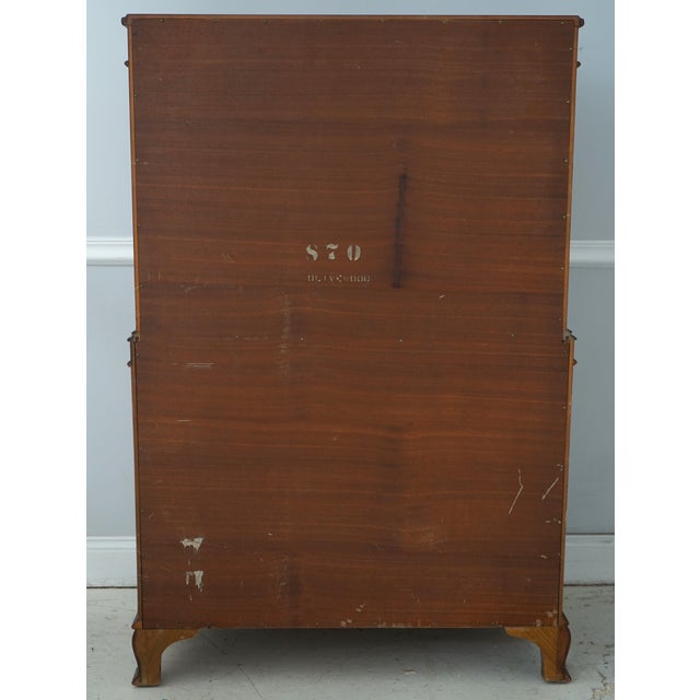 Vintage Walnut Georgian Style High Chest For Sale - Image 15 of 16