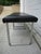 Bauhaus Black Vinyl Industrial Mid-Century Modern Low Stools For Sale - Image 4 of 12