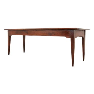 French 19th Century Dark Walnut Farm Table For Sale