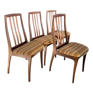 Mid-Century High Back Teak Dining Chairs from Nathan, 1970s, Set of 4 For Sale