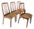 Mid-Century High Back Teak Dining Chairs from Nathan, 1970s, Set of 4 For Sale