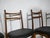 Elegant teak dining chairs from the 1960s by Wilkhahn, designed by Georg Leowald. Slim backrests with three crossbars and...