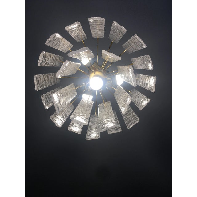 Metal Murano Style Glass Sputnik Chandelier For Sale - Image 7 of 13