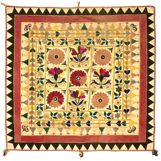 Early 20th Century Antique Suzani Wall Hanging For Sale