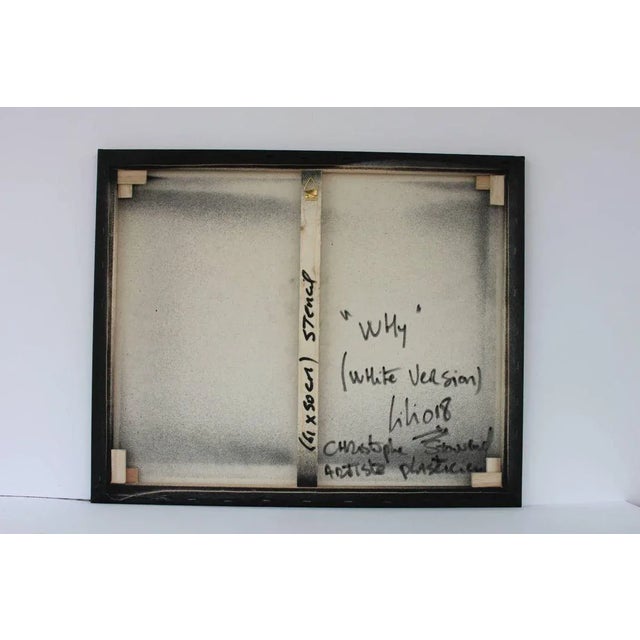 Early 21st Century Kiki, Why - White Version, 2018, Aerosol Spray Stencils on Canvas For Sale - Image 5 of 6