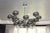 Chrome Donghia Renaldo 18-Arm Chandelier Grey Glass Globes Polished Chrome Finish For Sale - Image 8 of 11