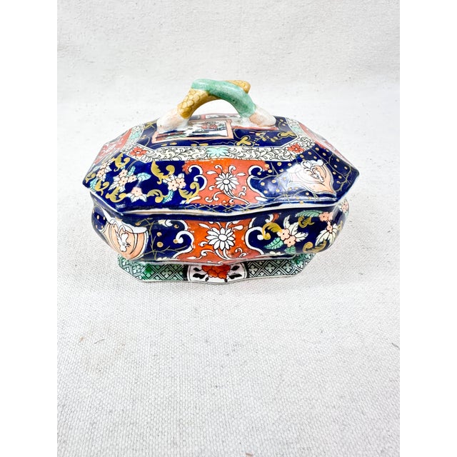 Ceramic Antique Regency Coalport Imari Porcelain Covered Trinket Box - Pattern 430 For Sale - Image 7 of 13