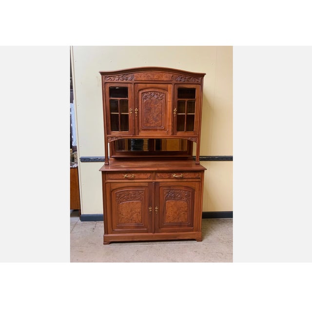 Age: circa 1910 Wood type: solid and veneered walnut (high-quality burl veneer) Condition: very good, meticulously...