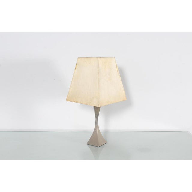 Mid-Century Metal Pyramidal Table Lamp, 1960s For Sale - Image 4 of 14