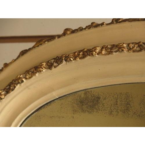 Glass Antique Victorian Paint Decorated Mirror For Sale - Image 7 of 8