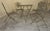 1970s Italian Bistro–Style Wrought Iron Garden Set With Four Folding Chairs For Sale - Image 4 of 18
