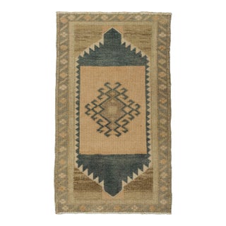 Turkish Mini Rug Oriental Hand Knotted Vintage Rug 1'7" x 2'8" #21254 For Sale
