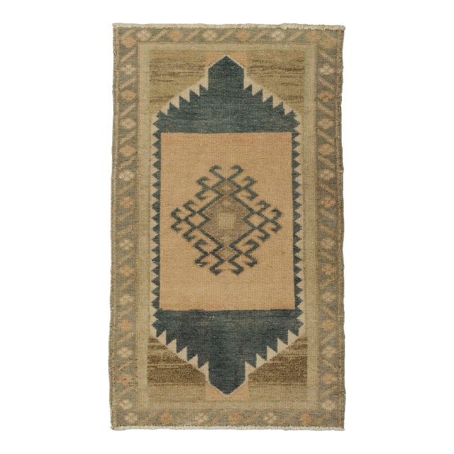 Turkish Mini Rug Oriental Hand Knotted Vintage Rug 1'7" x 2'8" #21254 For Sale