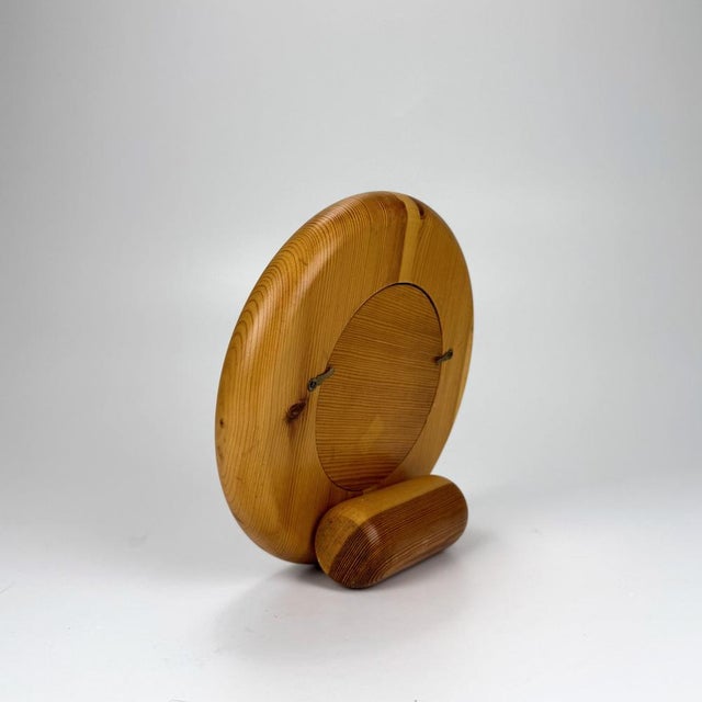 1970s Mid-Century Modern Round Pine Picture Frame by Alvar Aalto for Artek, 1970s For Sale - Image 5 of 10