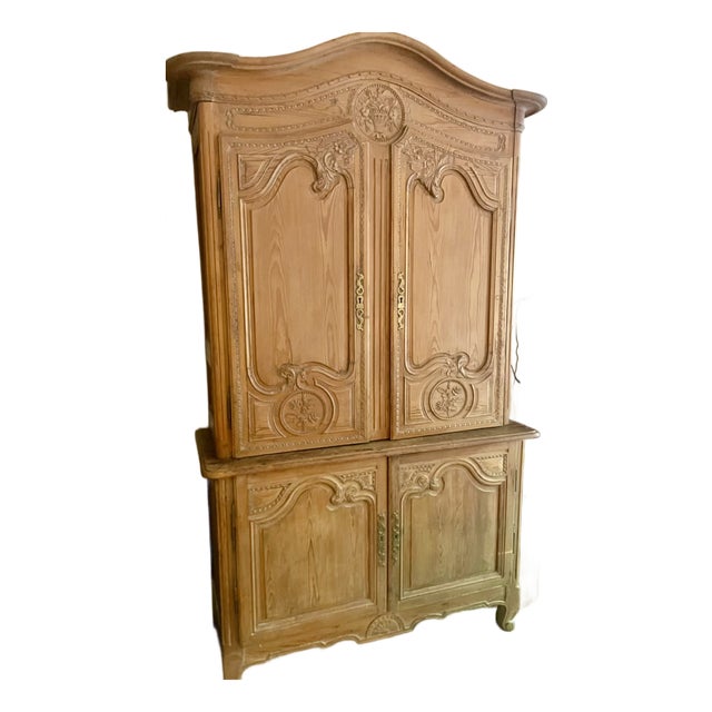 French Provincial Oak Amoire, Antique/ Vintage, Circa 1870s For Sale