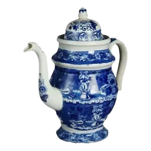 Antique Stevenson Staffordshire Pottery Transferware Coffee Tea Pot