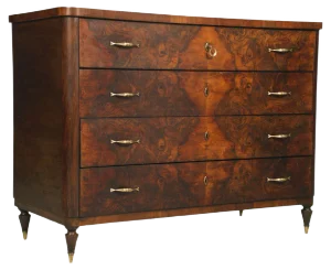 Art Deco Burl Walnut Commode from Gaetano Borsani, 1920s