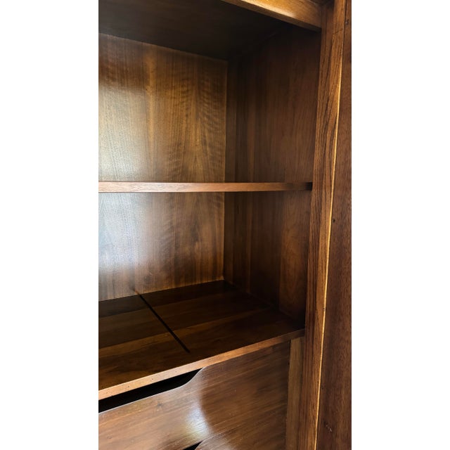 John Stuart John Stuart Mid-Century Modern Walnut & Cane 4-Piece Bedroom Suite For Sale - Image 4 of 12