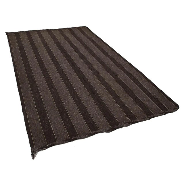 Rustic Vintage Anatolian Hand Konotted Tribal Wool Kilim Rug For Sale - Image 3 of 6