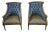1990s Louis XV Bergère Tufted Accent Chairs Pair For Sale