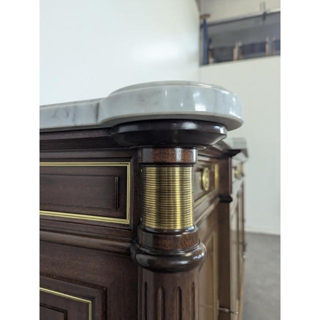 Brown Louis XVI Style Sideboard in Mahogany For Sale - Image 8 of 12