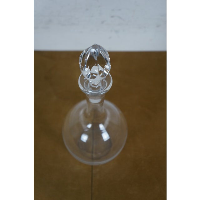 Glass Vintage Baccarat France Clear Crystal Wine Whiskey Liquor Decanter Bottle For Sale - Image 7 of 12