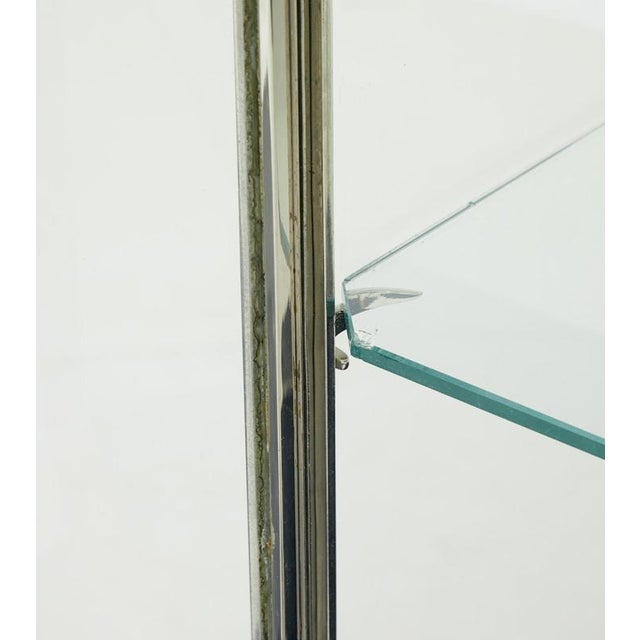 Vintage Art Deco Steel and Leather Glazed Display Cabinet, 1930s For Sale - Image 3 of 10