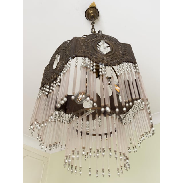 Mid-Century Metal and Glass Ceiling Lamp, 20th Century For Sale - Image 11 of 14