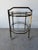 Italian Hollywood Regency Two-Tier Brass & Glass Bar Cart For Sale - Image 10 of 12
