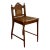 1920s French Louis XVI Style Caned Seat and Back Carved Oak Vanity Chair For Sale