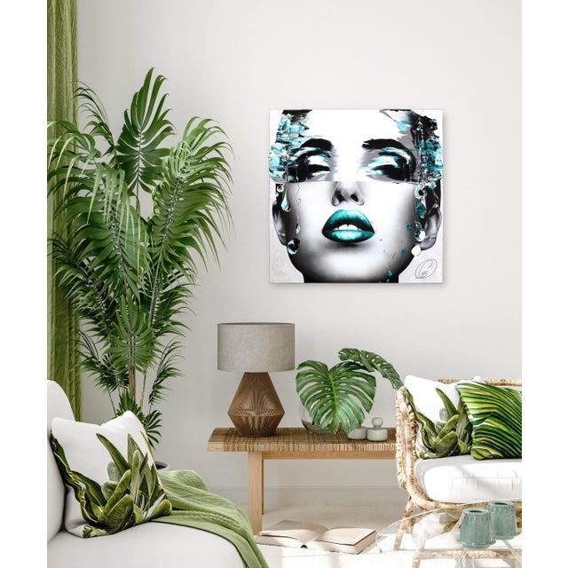 Blue "My Heaven" Original Artwork by Cynthia Coulombe-Bégin For Sale - Image 8 of 9