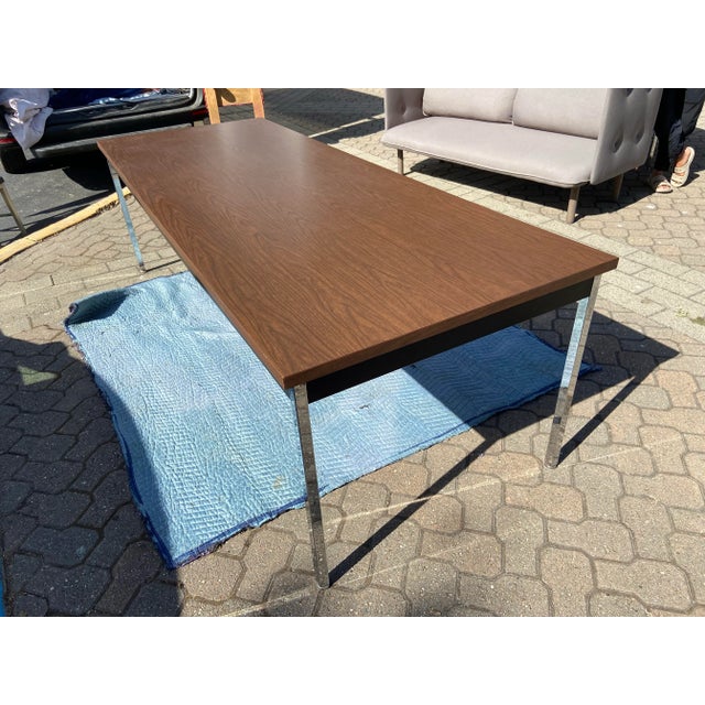 1980s Krueqer Vintage Mid Century Modern Tanker Conference Room Table For Sale - Image 10 of 12