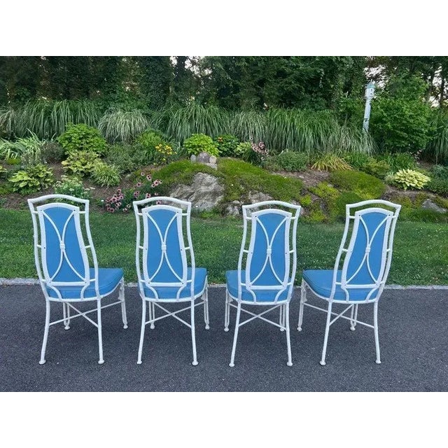 White Chinese Chippendale Bamboo Patio Set by Kessler For Sale - Image 10 of 18
