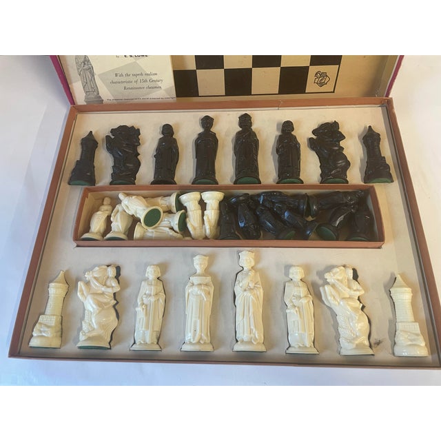 Plastic Vintage 1959 Renaissance Chessmen Game Set For Sale - Image 7 of 12