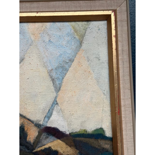 Kjell Lindberg, Cubist Landscape, 1950s, Oil on Canvas, Framed For Sale - Image 7 of 18