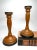 Vintage Art Deco Orange & Black Czechoslovakian Glass Candlesticks, a Pair For Sale - Image 11 of 11