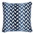 Schumacher Chevron Strie Velvet 22" Pillow in Lapis For Sale