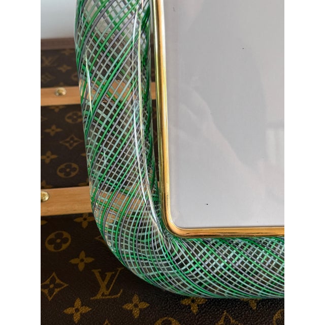 Green Light Green Filigree Murano Glass Frame, 2000s For Sale - Image 8 of 11