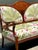 Mid 20th Century Vintage Carved Wood Settee With Embroidered Botanical Upholstery For Sale - Image 5 of 12
